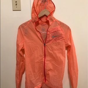 Nike zip up salmon/peach color w hood